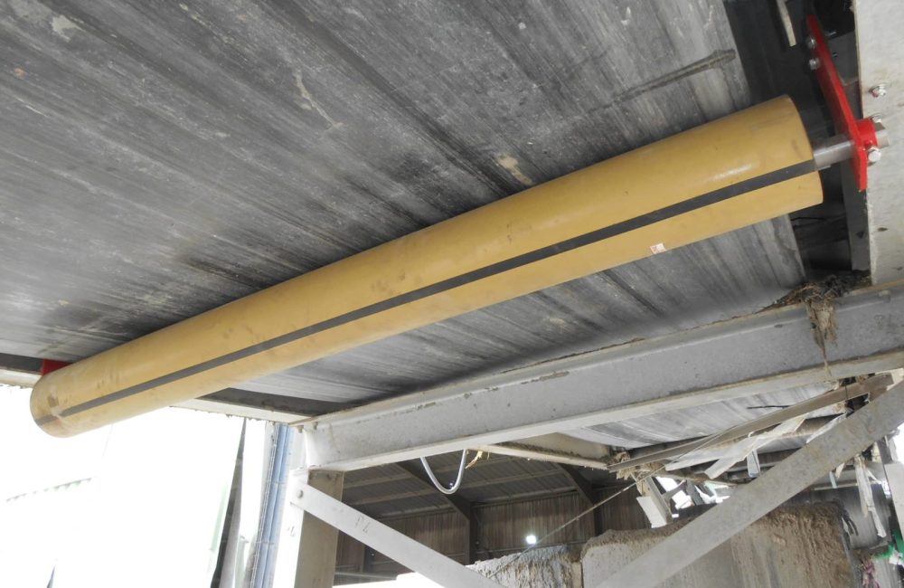ROULEAU AUTOCENTREUR ROLLAX pour transporteurs à bande - caoutchouc anti colmatant